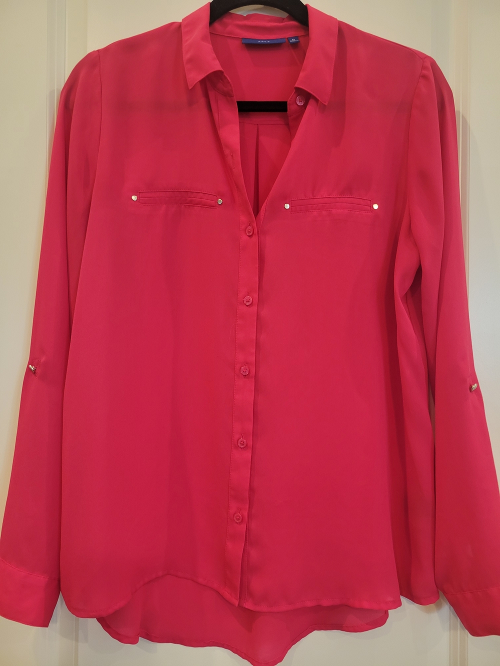 Apt. 9 Bright Fuchsia Button-Down Blouse